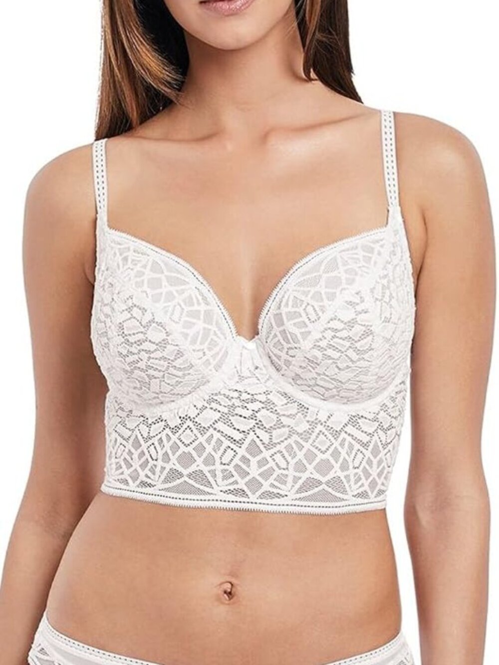 ✨ Freya Women's Soiree Lace Underwire Bralette White 32G NWT